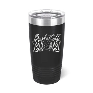 Basketball Mom Tumbler 20oz Insulated Cup Sports Mom Game Day Gift #TWB20-BASKMOM23-BLK - Black - Insulated Mug/Tumbler