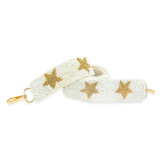 Gold Star Beaded Crossbody Strap #MNA107VL-GDSTAR