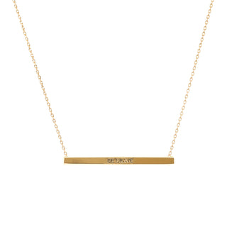Be Brave Bar necklace Gold #EN1350-GD