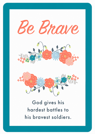 Be Brave Magnetic Keepsake Card #HPM-STATED