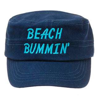 Beach Bummin Embroidered Cadet Cap Coastal Vacation Hat #MCADETU-BUMMIN - Baseball Cap - Unisex