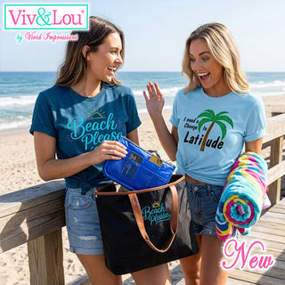 Beach Please Black Nylon Ally Tote Coastal Travel Shoulder Bag #M731K-BP - Tote Bag - Women’s