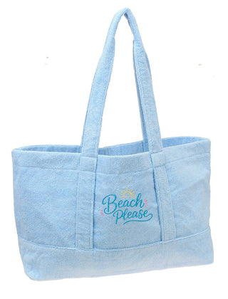 Beach Please Extra Large Towel Tote Oversized Coastal Beach Bag #MB4030Y-BP - Light Blue