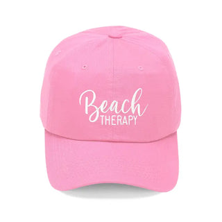 Beach Therapy Embroidered Hat Coastal Baseball Cap for Men Women #M190VL-BLU-BEACHTH - Light Pink - Baseball Cap