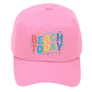 Beach Today Embroidered Colorful Cotton Baseball Cap Adjustable Hat #M190-BTODAY - Light Pink - Baseball Cap - Women’s