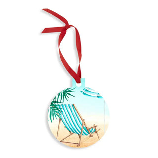 Beachy Little Christmas Ornament 4 pc Set #SO-RD4-BEACH - Ornament Set