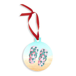 Beachy Little Christmas Ornament 4 pc Set #SO-RD4-BEACH - Ornament Set