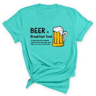 Beer for Breakfast Funny Beer Lover Graphic Shirt Party Tee #HPTS43-BEER - Small / Mint - Screen Printed T-Shirt