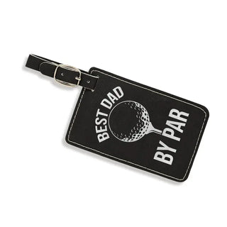 Best Dad by Par Luggage Tag Golf Father Gift Golfer Travel Accessory #L703&L604-DADPAR - Black - Luggage Tag