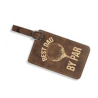Best Dad by Par Luggage Tag Golf Father Gift Golfer Travel Accessory #L703&L604-DADPAR - Rust - Luggage Tag