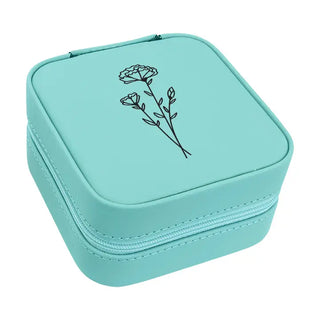 Birth Month Flower Jewelry Case #L2303&L2305-(Month) - Jewelry Box/Organizer