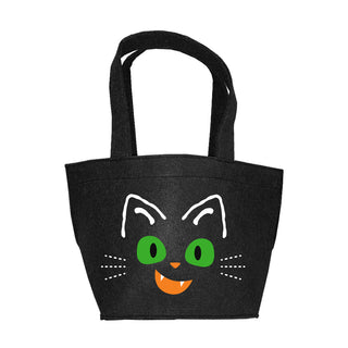Black Cat Felt Treat Bucket #M959-BLK-CAT24 - Tote Bag - Women’s