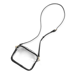 Black & Clear School Bag Blair Purse w/Changeable Strap - Blank #M707VL-CLRBLK - Crossbody Bag - Women’s