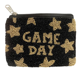 Black Game Day Star Beaded Coin Purse #MNA0272VL-BLKSTR - Coin Purse - Women’s