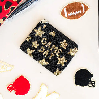 Black Game Day Star Beaded Coin Purse #MNA0272VL-BLKSTR - Coin Purse - Women’s