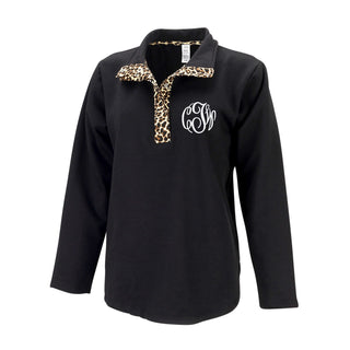 Black Leopard Savannah Pullover