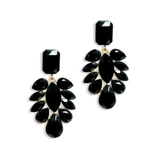 Black Showstopper Earrings #VLJE7795-BLK - Dangle Earrings