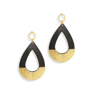 Black Stacy Earrings #VLJE10287-BLK - Dangle Earrings