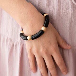 Black Wrenley Bracelet #VLJB2495-BLK - Beaded Bracelet