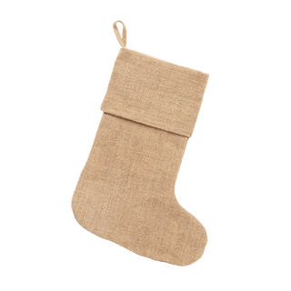 Tan blank burlap stocking