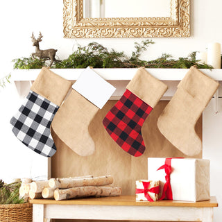 Burlap Velvet Stocking