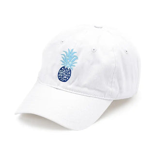 Blue Pineapple Baseball Cap for Beach Days Tropical Vacation Summer Style #M190VL-WHT-PINE23 - Baseball Cap - Unisex
