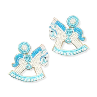 Blue Rockabye Baby Earrings #VLJE6071-BLU - Stud/Post Earrings
