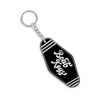 Boat Keys Motel Keychain #ACK-HOTEL-BLKWHT-BOATKY - Black & White - Keychain - Unisex