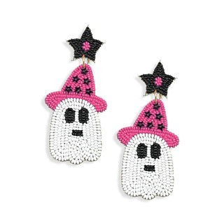 Boo Crew Earrings #VLJE6512-GHOST - Dangle Earrings