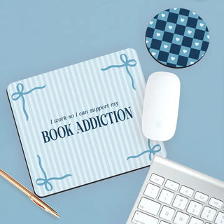 Book Addiction Desk Set #SDESK-BA-CHK - Desk Set
