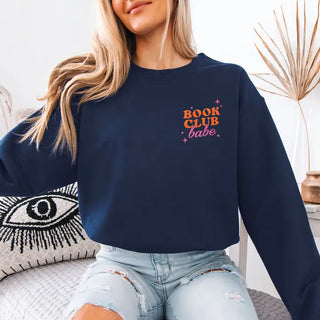 Book Club Babe Embroidered Sweatshirt - Sweatshirt - Women’s