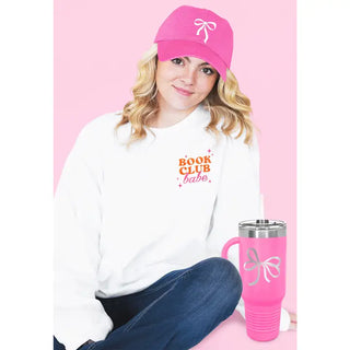 Book Club Babe Embroidered Sweatshirt - Sweatshirt - Women’s