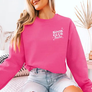 Book Club Babe Embroidered Sweatshirt - Sweatshirt - Women’s