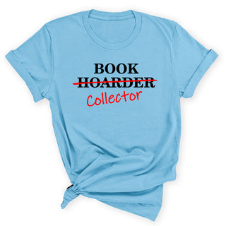 Book Hoarder Collector Shirt Funny Book Lover Reader Graphic Tee #HPTS43-HOARDER - Small / Light Blue - Screen Printed