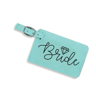 Bride Teal Luggage Tag Honeymoon Travel Gift Bridal Shower Present #L802-TEAL-BRIDE23 - Luggage Tag