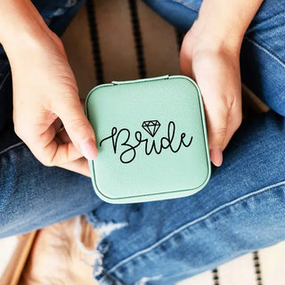 Bride Teal Travel Jewelry Case #L2305-TEAL-BRIDE23 - Jewelry Box/Organizer