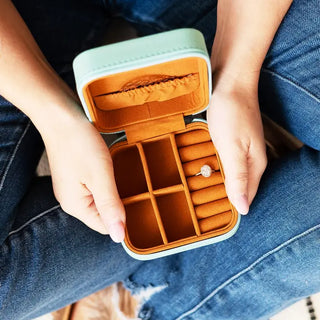 Bride Teal Travel Jewelry Case #L2305-TEAL-BRIDE23 - Jewelry Box/Organizer