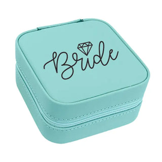 Bride Teal Travel Jewelry Case #L2305-TEAL-BRIDE23 - Jewelry Box/Organizer