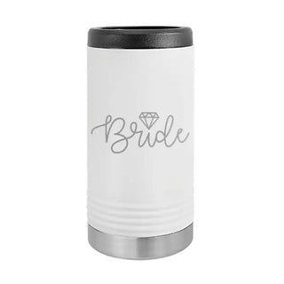 Bride White Slim Can Holder Bachelorette Bridal Shower Wedding Gift #TWBH-BRIDE23-WHT - Drink Huggers & Koozies