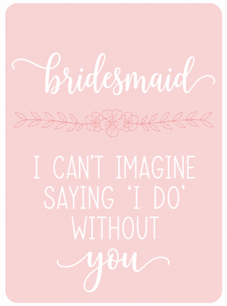 Bridesmaid Magnetic Keepsake Card #HPM-BM