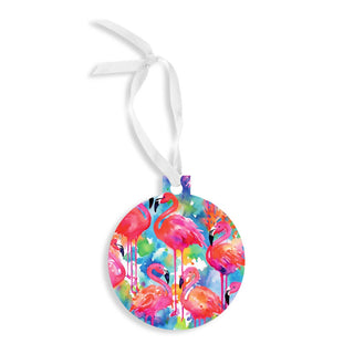 Bright Flamingos Christmas Ornament Coastal Tropical Tree Decor - 3 pc Set #SO-RD3-BRTFLAM - Ornament
