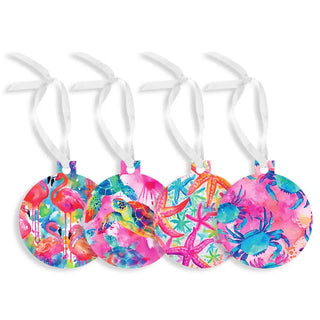 Bright Tropics Ornament 4 pc Set #SO-RD4-BRT - Ornament Set