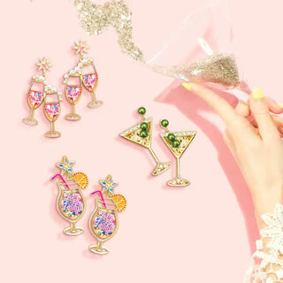 Bubble Trouble Earrings #VLJE2646-PK - Dangle Earrings