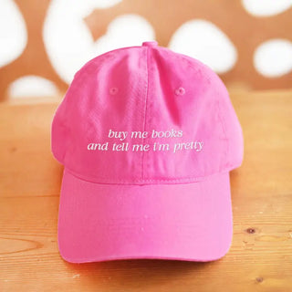 Buy Me Books Embroidered Hat Cute Book Lover Baseball Cap for Women #M190VL-BUYME - Baseball Cap - Women’s