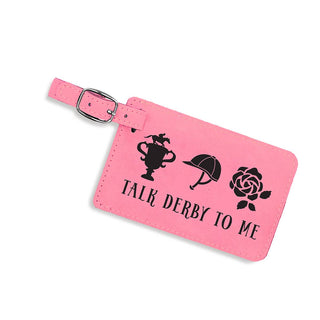 Talk Derby to Me Pink Luggage Tag #L371-PK-TALKDERB
