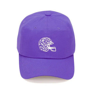 Purple Leopard Helmet Cap #M190VL-PUR-LHGD