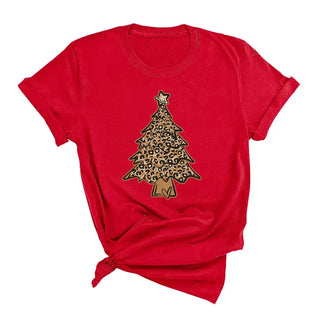 Leopard Christmas Tree T-Shirt