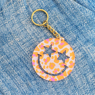 Smitten Kitten Star Eyes Smile Keychain #ACK-PREP23-STRSML-SMIT