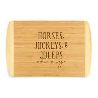 Horses, Jockeys & Juleps Two-Tone Cutting Board #LCB221-OHMY