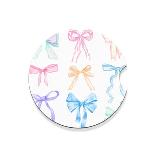 Darling Bow Car Coaster 2 pc Set #SPACK-CC132-DARBOW